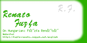 renato fuzfa business card